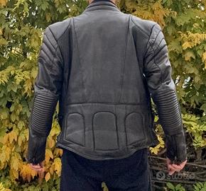 Giubbotto moto in pelle stile cafè racer