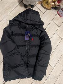 Puffer Ralph lauren nero con logo rosso