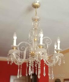 lampadario 6 luci murano 