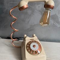 Lampada telefono colore avorio/rame