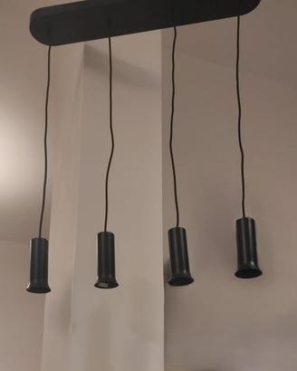 Lampadario a sospensione, nero - stile Marley