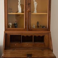 Mobile trumeau con ribalta in noce