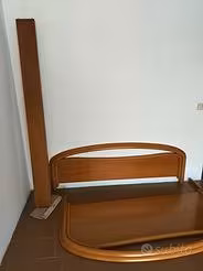 Letto matrimoniale noce
