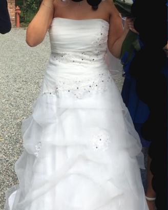 Abito vestito da sposa con tulle e bolero tg. 44