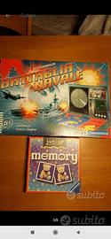 Giochi da tavolo "Battaglia navale" e "memory"