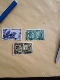 3 francobolli regno d'Italia anni 30