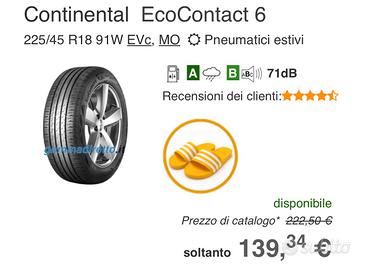 Gomme 225/45r18 Continental
