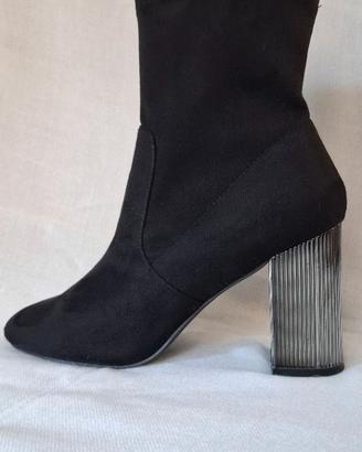 Karisma soft nero tacco argento