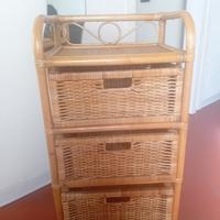 cassettiera in vimini