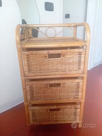 cassettiera in vimini