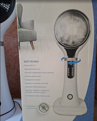 Ventilatore nebulizzatore ionizzatore