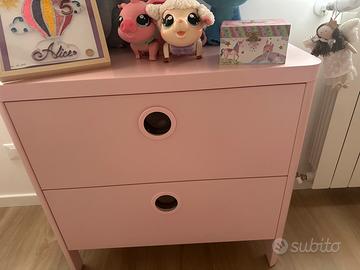 Cassettiera ikea rosa