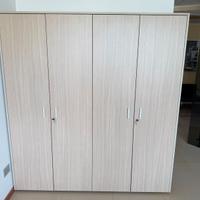 Armadio ufficio legno 4 ante con ripiani 203 cm