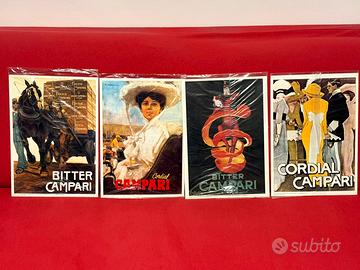 Quattro stampe pubblicità CAMPARI