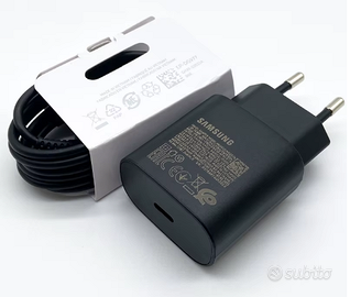 Caricatore Samsung Nero Con Cavo Sigillato 25W.