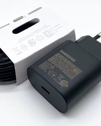 Caricatore Samsung Nero Con Cavo Sigillato 25W.