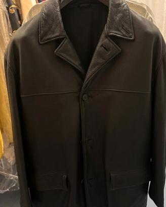 RUFFO Vintage Car Coat - 100% Vera Pelle Nappa