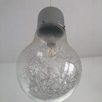 Lampadario Bombilla in cristallo trasparente