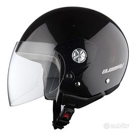 Casco jet Berik nero lucido omologato taglia L