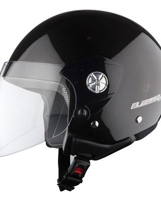 Casco jet Berik nero lucido omologato taglia L