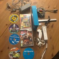 Nintendo wii azzurra completa + 7 giochi