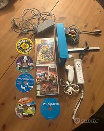 Nintendo wii azzurra completa + 7 giochi
