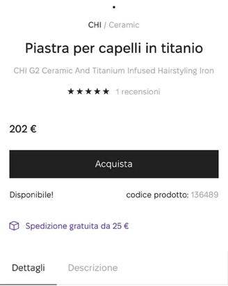 Piastra per capelli professionale