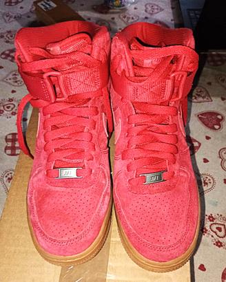 NIKE AIR FORCE 1 HIGH "UNIVERSITY ROSSE" TG 38