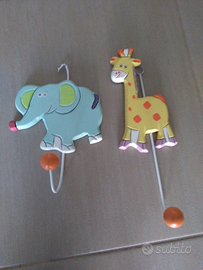 Appendiabiti legno animali