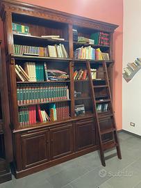 Libreria antica legno massello 2 citate con scala