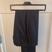 Zegna Pantaloni sartoriali in lana blu notte