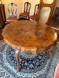 Tavolo rotondo anni 50 stile 700 + 6 sedie