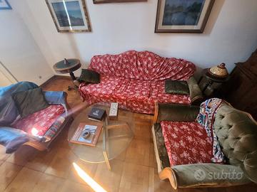 divano con due poltrone anni 20