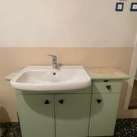 Mobile bagno con Lavabo Vintage Verde Acqua