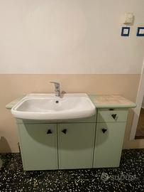 Mobile bagno con Lavabo Vintage Verde Acqua