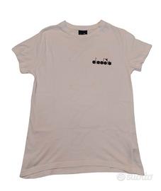 T-shirt Diadora maglietta cotone bianco 13 anni XS