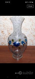vaso in vetro soffiato anni 80