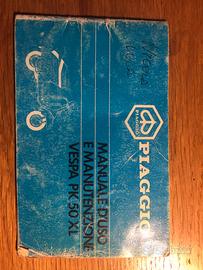 MANUALE D'USO E MANUTENZIONE VESPA PK50XL