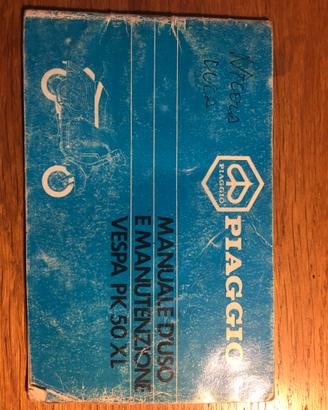 MANUALE D'USO E MANUTENZIONE VESPA PK50XL