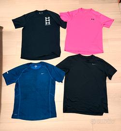 Lotto 4 t-shirt tecniche uomo nike e under armour