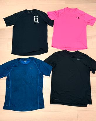 Lotto 4 t-shirt tecniche uomo nike e under armour
