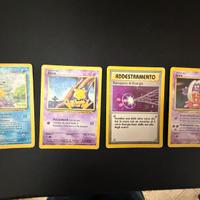 Lotto 4 Carte Pokémon Base 1999 ITA – POOR