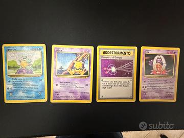 Lotto 4 Carte Pokémon Base 1999 ITA – POOR