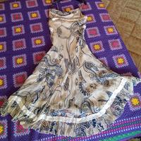 Abito lungo da sera, 100% seta, marca 'Occhi Neri'