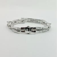 Bracciale oro 18 kt e brillanti scritta Chimento