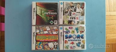 Lotto 4 giochi Nintendo DS Fifa Metroid Toon Doku