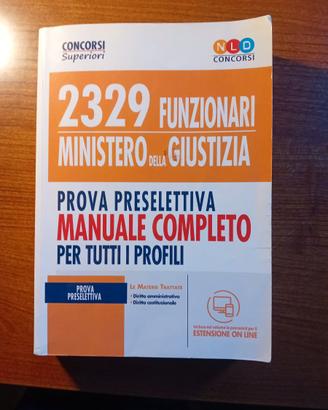 Manuale concorso Funzionari Minis. della Giustizia