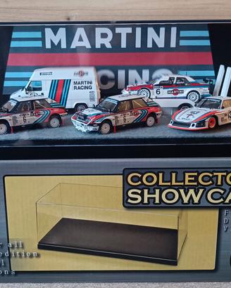 diorama garage Martini racing Lancia Porsche Alfa 