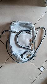 Borsa Tory Burch in pelle azzurra a mano/tracolla