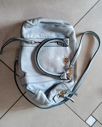 Borsa Tory Burch in pelle azzurra a mano/tracolla
